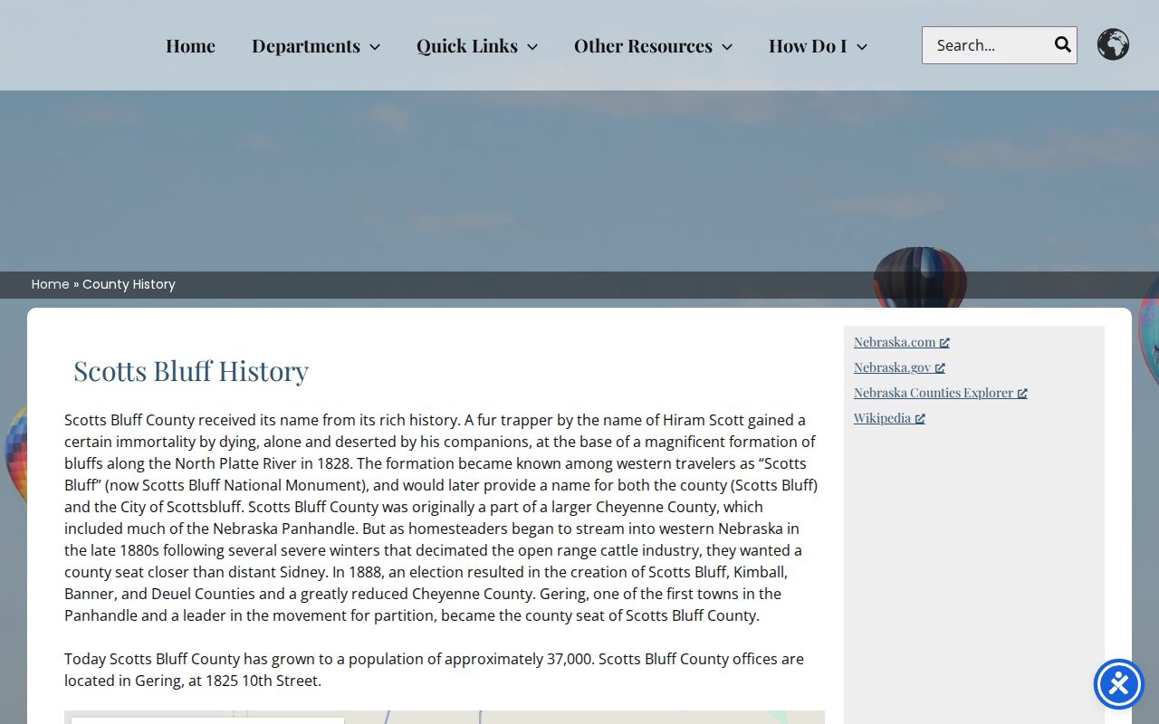 Scottsbluff court docket county history source for the county-based court record route