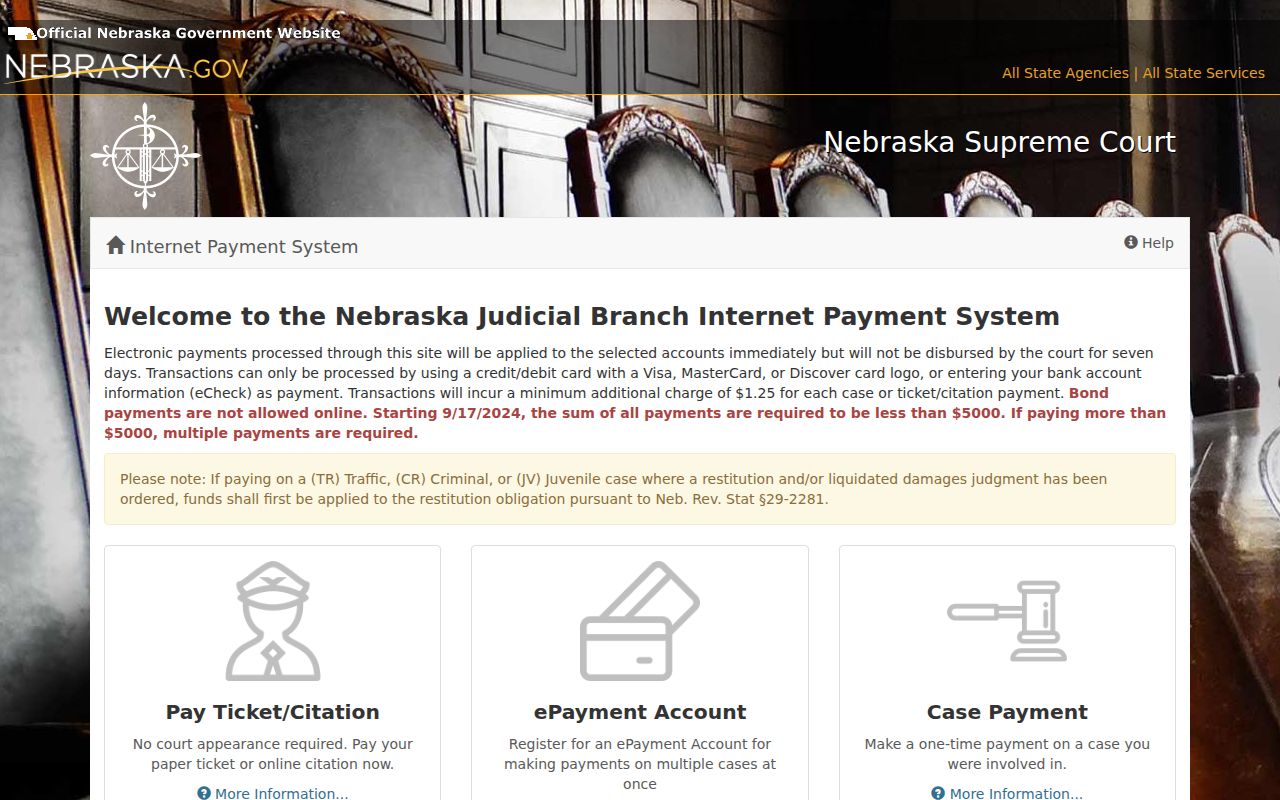 Scotts Bluff County traffic ticket ePayment citation portal